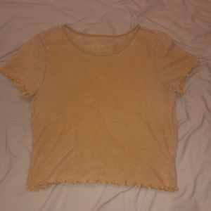 yellow short sleeved shirt